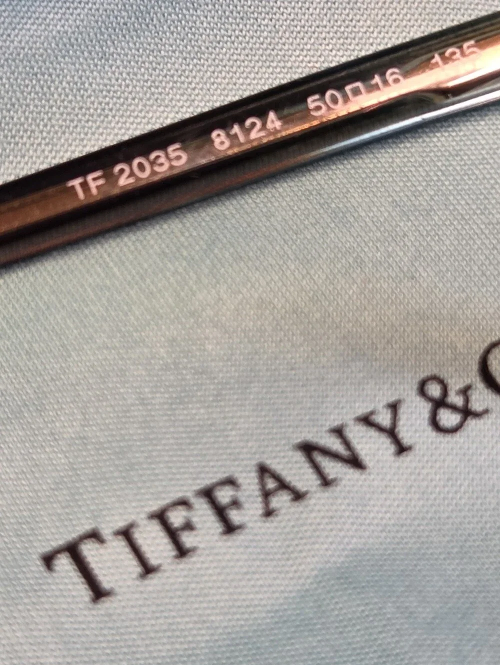 Tiffany & Co. 2035 Ocean Turquoise Glasses With Original Cloth & Leather Case